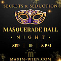 🎭 Masquerade Ball @ Maxim Wien – Fr, 19.09. Image, Slider